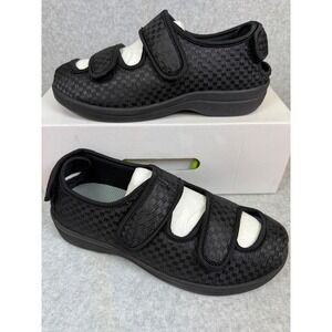 Womens Diabetic‎ Shoes DC1901WBLK Black Adjustable Strap Comfort SZ 11
